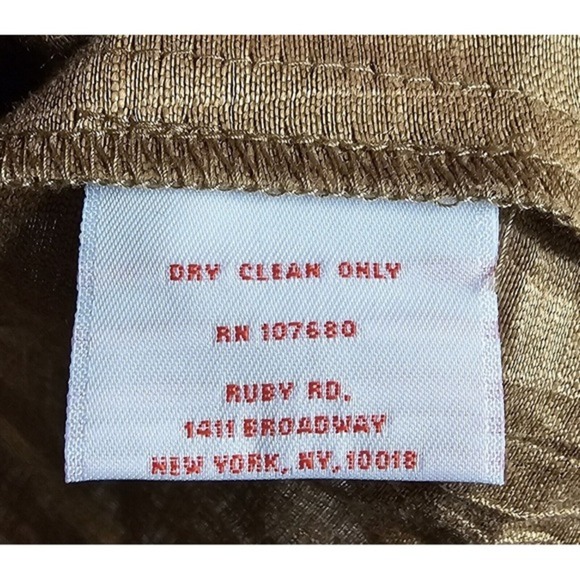 Ruby Rd Sparkly Brown Jacket 3/4 Sleeve Full Zip Womens Size 14‎ - Picture 8 of 8